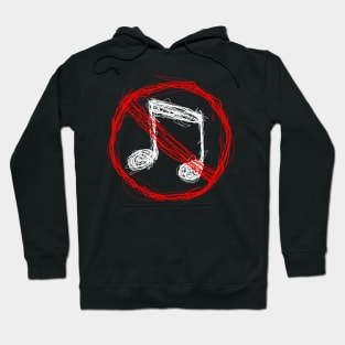 Dark and Gritty Anti-Music Noise symbol Hoodie